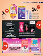 Promos Rasoir jetable dans le catalogue "LA BEAUTÉ À PRIX E.LECLERC" de E.Leclerc à la page 43 Promos Rasoir jetable dans le catalogue "LA BEAUTÉ À PRIX E.LECLERC" de E.Leclerc à la page 43