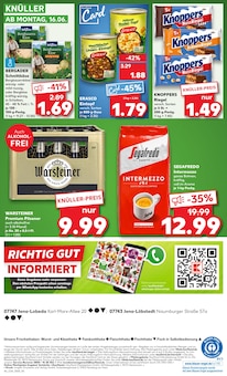 Warsteiner im aktuellen Kaufland Prospekt (Jena) Warsteiner im Kaufland Prospekt "Aktuelle Angebote" mit 54 Seiten (Jena)