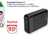 Powerbank EcoPower 10 im Angebot bei GLOBUS in Worms Powerbank EcoPower 10 Angebote von hama bei GLOBUS Worms für 9,99 €