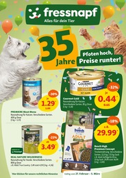 Der aktuelle Fressnapf Prospekt Der aktuelle Fressnapf Prospekt 35 Jahre - Pfoten hoch, Preise runter!