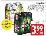 Bier Angebote von Beck's bei E center Bamberg für 3,99 €