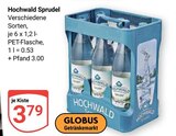 Sprudel Angebote von Hochwald bei GLOBUS Pirmasens für 3,79 €