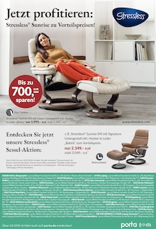 porta Möbel Prospekt Jetzt profitieren: Stressless Sunrise zu Vorteilspreisen! mit  Seite