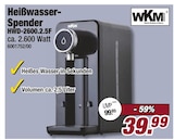 Heißwasser-Spender HWD-2600.2.5F ca. 2.600 Watt von WKM für 39,99 € bei POCO im Angebot Heißwasser-Spender HWD-2600.2.5F ca. 2.600 Watt von WKM im aktuellen POCO Prospekt