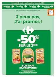 Prospectus Supermarchés Carrefour Proximité en cours, J'peux pas, J'ai promos !, 21 pages, 20/10/2026 - 01/11/2026 Catalogue Supermarchés Carrefour Proximité en cours à Bastia et alentours, J'peux pas, J'ai promos !, 21 pages, 20/10/2026 - 01/11/2026