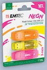 Pack de 3 Cles USB Neon - EMTEC - Intermarché Hyper à Champigny-sur-Marne Pack de 3 Cles USB Neon - EMTEC en promo chez Intermarché Hyper Champigny-sur-Marne à 19,99 €