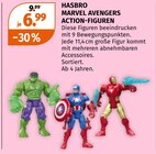 Marvel Avengers Action-Figuren von Hasbro für 6,99 € bei Müller im Angebot Marvel Avengers Action-Figuren von Hasbro im aktuellen Müller Prospekt