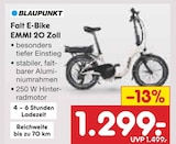 Falt E-Bike EMMI 20 Zoll von Blaupunkt für 1.299,00 € bei Netto Marken-Discount im Angebot Falt E-Bike EMMI 20 Zoll von Blaupunkt im aktuellen Netto Marken-Discount Prospekt