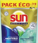 Capsules lave-vaisselle tout en 1 Absolu Plus x 39 lavages - SUN en promo chez Intermarché Super Villejuif à 7,26 €