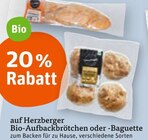 Aktuelles 20% Rabatt Bio-Aufbackbrötchen oder -Baguette Angebot bei tegut in Stuttgart