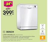 Lave-vaisselle - Bosch - Pulsat à Villeneuve-Saint-Georges Lave-vaisselle - Bosch en promo chez Pulsat Villeneuve-Saint-Georges à 399,99 €