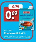 Kondensmilch 4 % von MILSANI im aktuellen ALDI SÜD Prospekt für 0,69 €