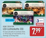 LED-Lichterkette 200 Angebote von HOME CREATION bei ALDI Nord Wismar für 7,99 €