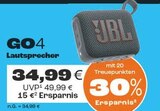 GO 4 Lautsprecher Angebote von JBL bei E center Falkensee für 34,99 €