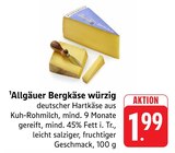 Aktuelles Allgäuer Bergkäse würzig Angebot bei EDEKA in Heilbronn ab 1,99 €