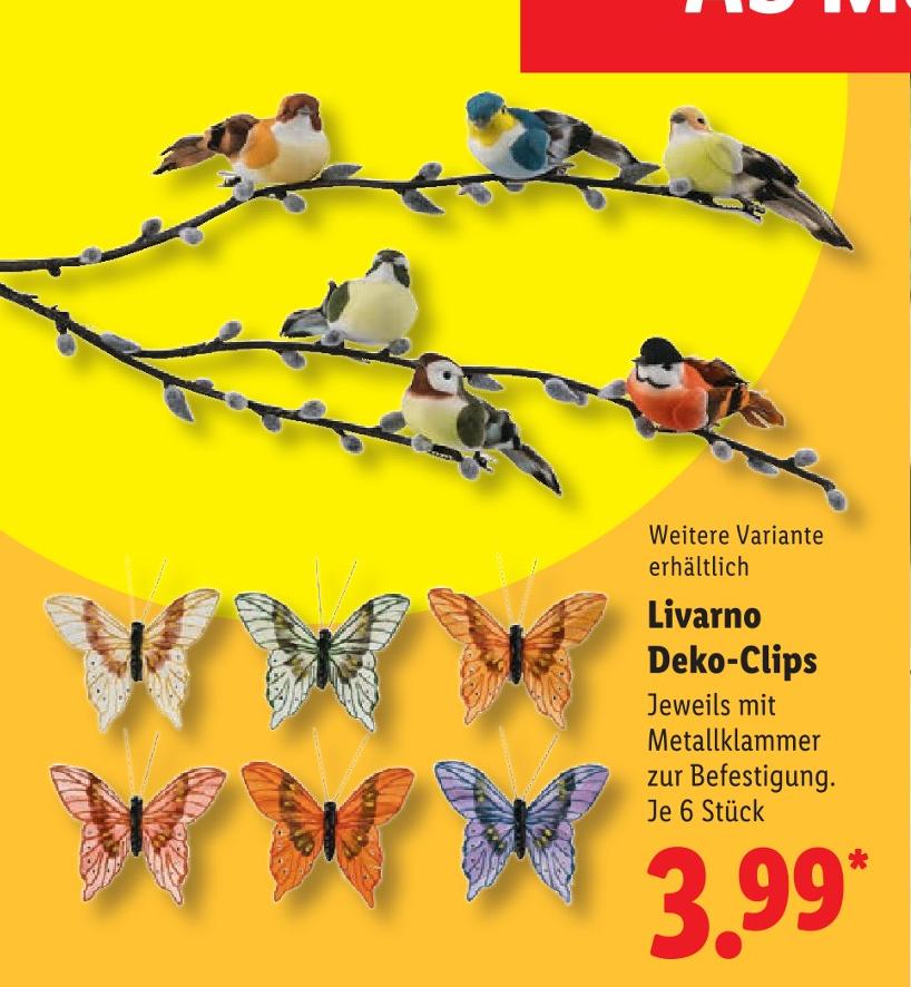 Deko-Clips Schmetterlinge