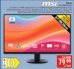 Pro MP727LFL Monitor Angebote von MSI bei Marktkauf Fürth für 79,99 €