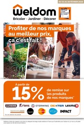 Catalogue Weldom "Profiter de nos marques au meilleur prix, ça c’est fait !", 4 pages, 01/02/2023 - 28/02/2023 Prospectus Weldom "Profiter de nos marques au meilleur prix, ça c’est fait !", 4 pages, 01/02/2023 - 28/02/2023