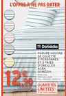 Parure housse de couette 2 personnes et 2 taies d'oreiller alba - DOMÉDIA en promo chez Intermarché Romans-sur-Isère à 12,90 €