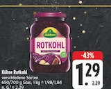 Rotkohl Angebote von Kühne bei EDEKA Altenburg für 1,29 €