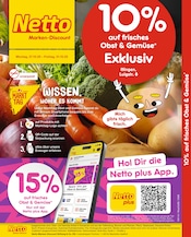 Netto Marken-Discount Discounter Prospekt der aktuellen Woche mit 2 Seiten, gültig von 27.10.2025 bis 01.11.2025, in Illingen und Umgebung Aktueller Netto Marken-Discount Discounter Prospekt in Illingen und Umgebung, "10% auf Obst & Gemüse" mit 2 Seiten, 27.10.2025 - 01.11.2025