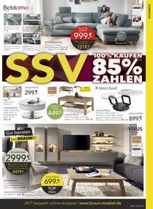 Couch im aktuellen BRAUN Möbel-Center Prospekt (Freiburg (Breisgau)) Couch im BRAUN Möbel-Center Prospekt "SSV - VERKAUF SOLANGE DER VORRAT REICHT" mit 16 Seiten (Freiburg (Breisgau))