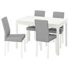 Tisch und 4 Stühle weiß/Knisa hellgrau Angebote von EKEDALEN / KÄTTIL bei IKEA Schorndorf für 399,00 €