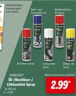 Öl-/Rostlöser-/Lithiumfett-Spray im Angebot bei Lidl in Niederkassel Öl-/Rostlöser-/Lithiumfett-Spray Angebote von PARKSIDE bei Lidl Niederkassel für 2,99 €