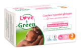 Couches hypoallergéniques naturelles - LOVE & GREEN en promo chez Carrefour Neuilly-sur-Marne à 18,75 €