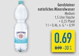 natürliches Mineralwasser Angebote von Gerolsteiner bei diska Amberg für 0,69 €