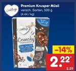 Premium Knusper Müsli  im aktuellen Netto Marken-Discount Prospekt für 2,22 €