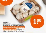 Champignons weiß Angebote von tegut... bei tegut Stuttgart für 1,00 €