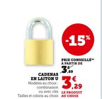 Cadenas en laiton - U en promo chez Super U Le Mans à 3,29 €
