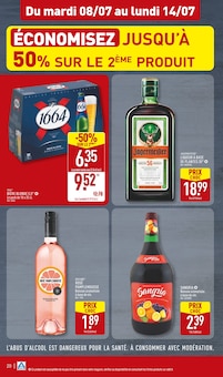 Promotion Pamplemousse dans le prospectus Aldi, valable du 08/07/2025 au 14/07/2025 Promo Pamplemousse dans le catalogue Aldi du moment à la page 20