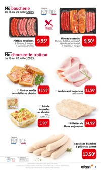 Promotion Saucisse Blanche dans le prospectus Colruyt, valable du 16/07/2025 au 27/07/2025 Promo Saucisse Blanche dans le catalogue Colruyt du moment à la page 9