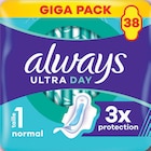 Serviettes hygiéniques Ultra Day Normal avec ailettes - Always en promo chez Netto Serviettes hygiéniques Ultra Day Normal avec ailettes - Always dans le catalogue Netto