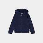 Promo Sweat zippé à capuche droit bleu marine fille à 8,99 € dans le catalogue La Halle à Brignoles