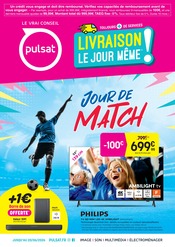 Prospectus Multimédia & Electroménager Pulsat en cours à Écouflant et alentours, "JOUR DE MATCH", 12 pages, 18/05/2026 - 20/06/2026 Catalogue Multimédia & Electroménager Pulsat en cours à Écouflant et alentours, "JOUR DE MATCH", 12 pages, 18/05/2026 - 20/06/2026