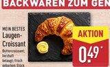 Mein Bestes Laugen-Croissant für 0,49 € bei ALDI Nord im Angebot Mein Bestes Laugen-Croissant im aktuellen ALDI Nord Prospekt