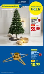 Prix et réduction Sapin Artificiel dans le prospectus Lidl en cours Offre Sapin Artificiel dans le catalogue Lidl du moment à la page 73