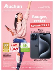 IPhone Angebote im Prospekt "Bougez, restez connectés !" von Auchan Hypermarché auf Seite 1
