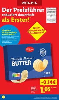 Butter im Lidl Prospekt "LIDL LOHNT SICH" mit 69 Seiten (Bielefeld)