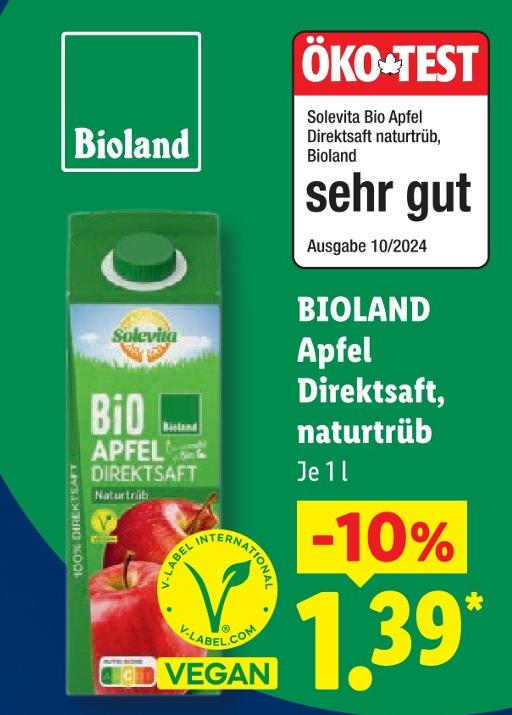 Apfel Direktsaft, naturtrüb