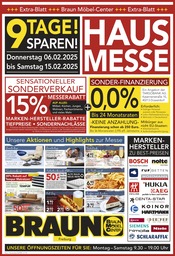 Aktueller BRAUN Möbel-Center Prospekt mit Küche, "HAUSMESSE - 9 TAGE SPAREN!", Seite 1