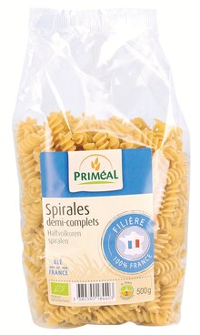 Spirales ou macaroni demi-complets - Biomonde à Bordeaux Spirales ou macaroni demi-complets en promo chez Biomonde Bordeaux à 1,19 €