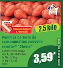 Pommes de terre de consommation nouvelle récolte "Chérie" à Norma dans Eckbolsheim Pommes de terre de consommation nouvelle récolte "Chérie" à Norma dans Eckbolsheim