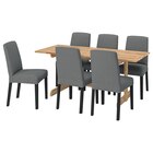 Tisch und 6 Stühle Akazie schwarz/Nykvarn grau von NACKANÄS / BERGMUND im aktuellen IKEA Prospekt für 748,94 €