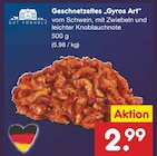 Geschnetzeltes 'Gyros Art' im Angebot bei Netto Marken-Discount in Moers Geschnetzeltes 'Gyros Art' Angebote von Gut Ponholz bei Netto Marken-Discount Moers für 2,99 €