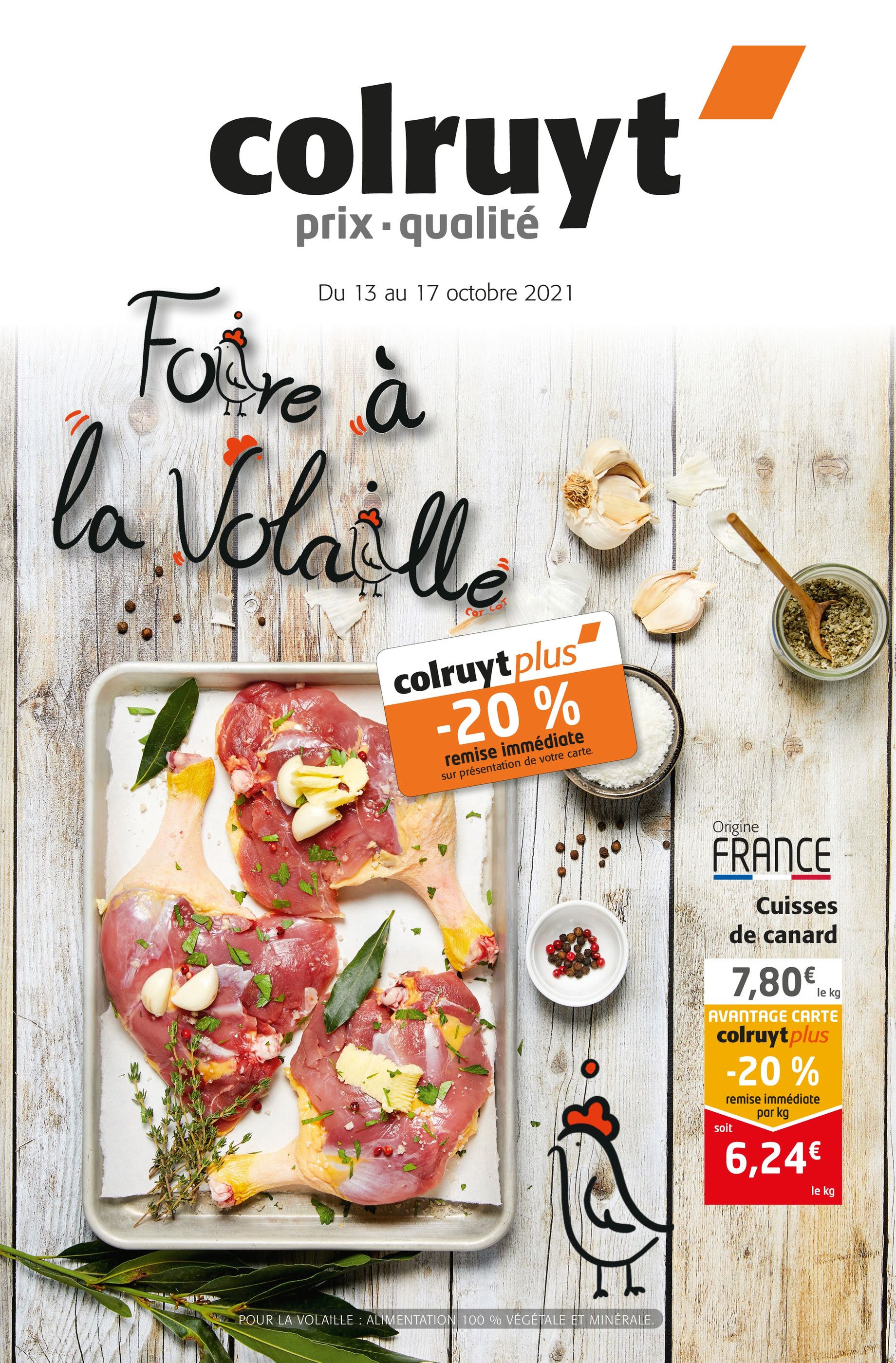 Catalogue Colruyt à Arbouans, avec 8 pages Prospectus Colruyt à Arbouans, "Foire à la volaille", 8 pages, 13/10/2021 - 17/10/2021