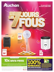 Catalogue Supermarchés Auchan Hypermarché en cours à Chavanoz et alentours, "LES 7 JOURS FOUS", 2 pages, 26/06/2024 - 02/07/2024